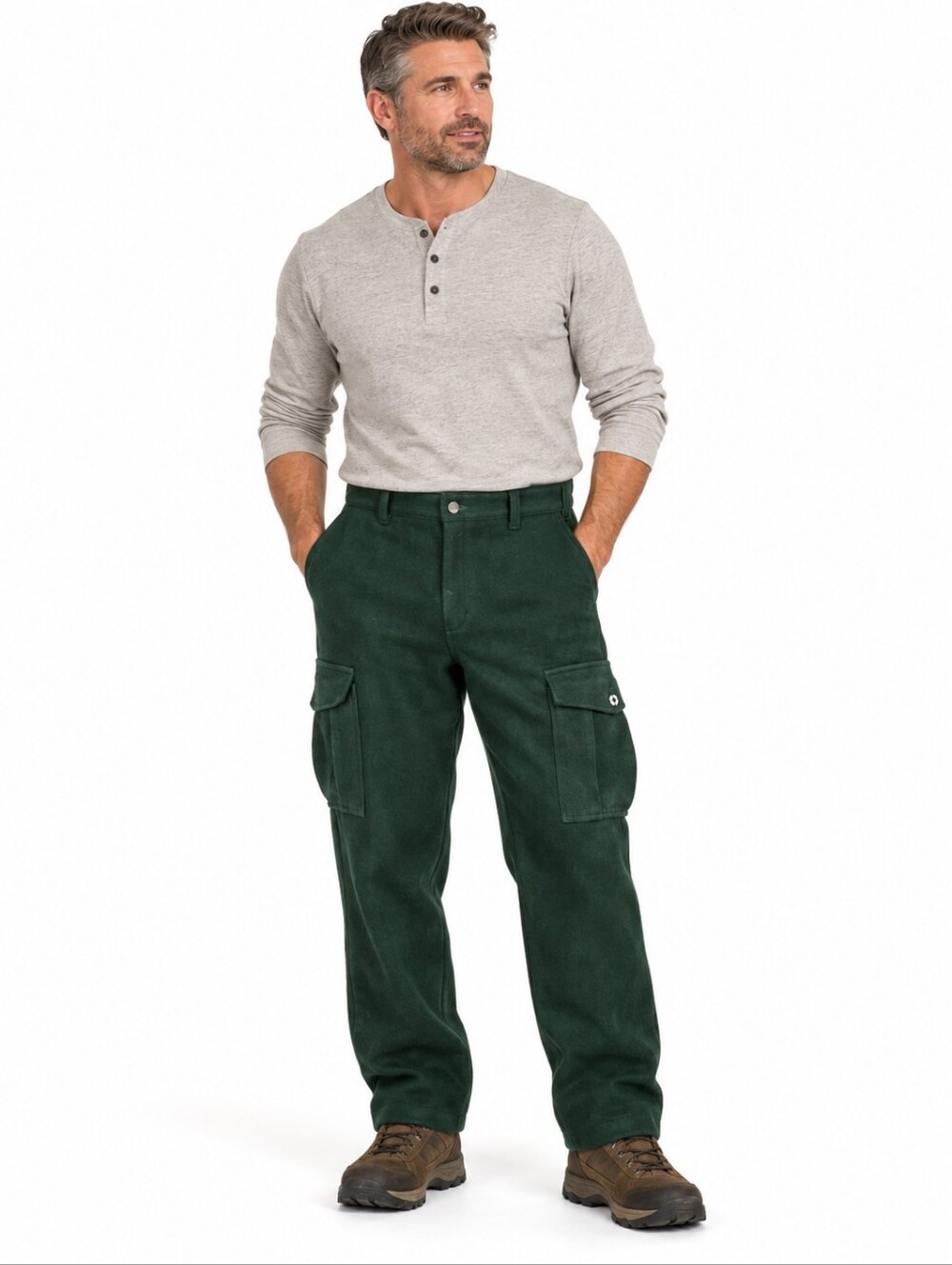 Big Bill 234 Men's Wool Cargo Hunting Pants Green 36x28 New Hemmed